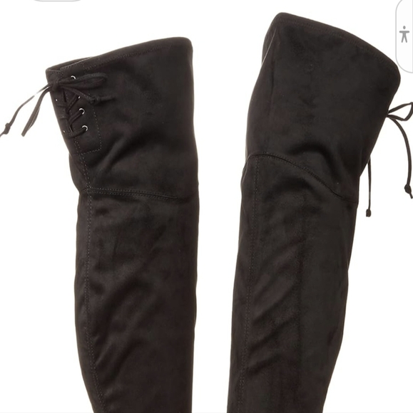 NEW in Box Nine West Ceeya9X92 Women's Over-The-Knee Boots Sz 7 Lace-up Back - Picture 4 of 12